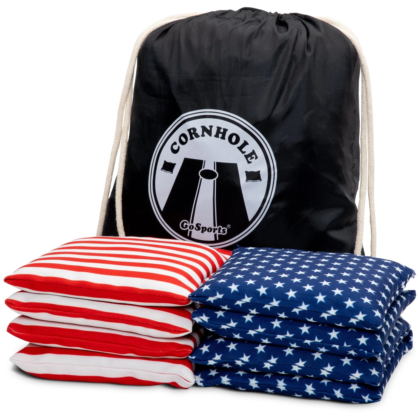 GoSports America Stars and Stripes Cornhole Bean Bags Set (8 all weather bags)