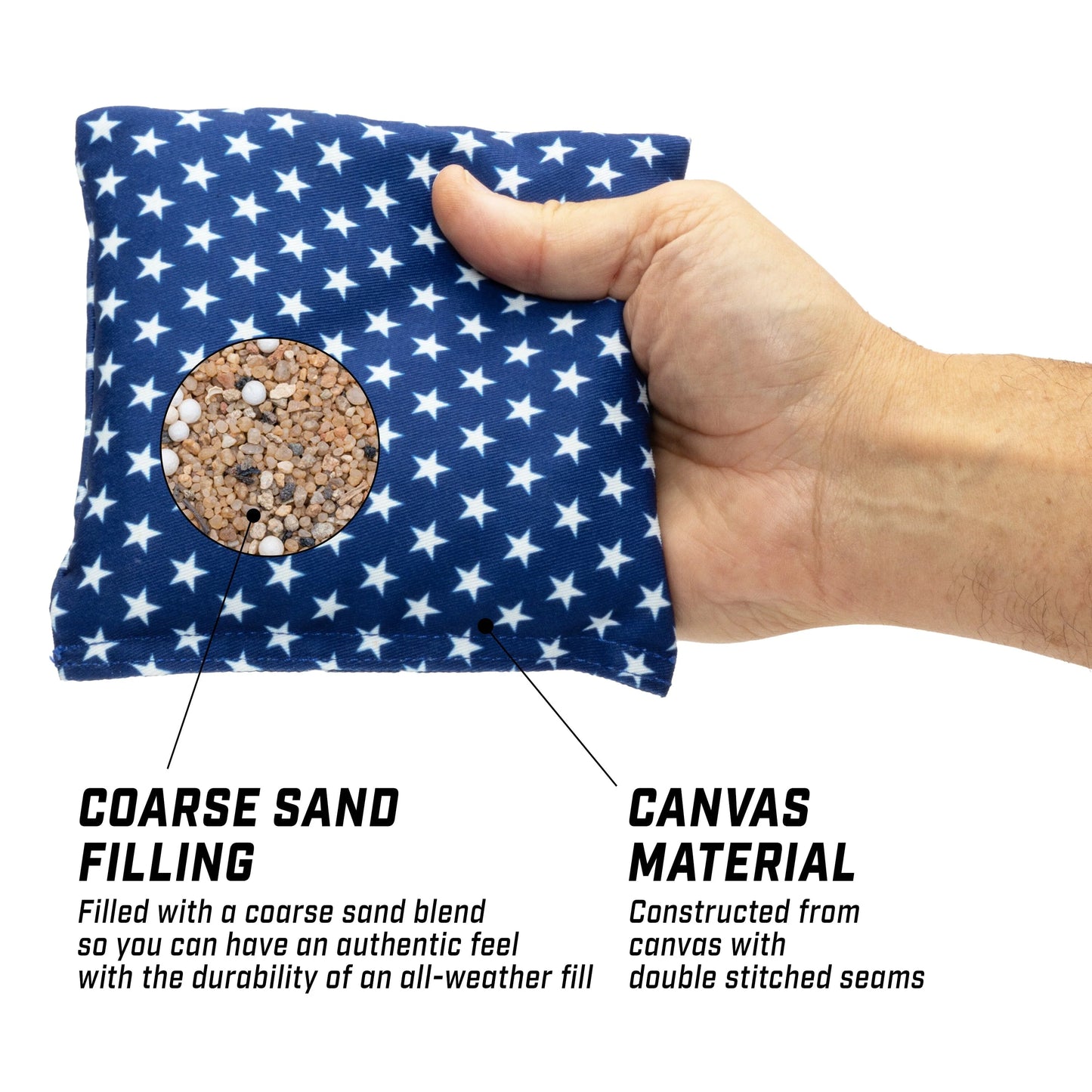 GoSports America Stars and Stripes Cornhole Bean Bags Set (8 all weather bags)