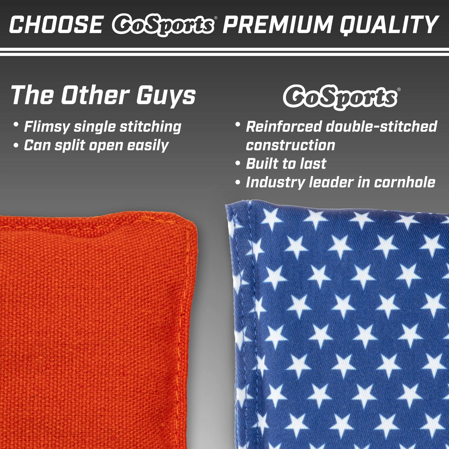 GoSports America Stars and Stripes Cornhole Bean Bags Set (8 all weather bags)