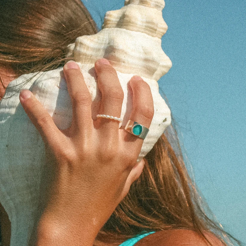 The Salty Gem Handmade Bold Sea Glass Band