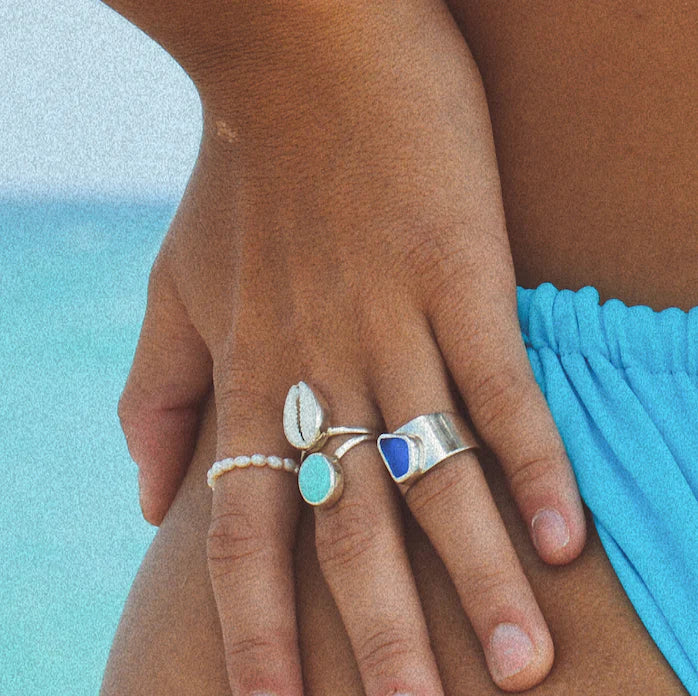 The Salty Gem Handmade Bold Sea Glass Band