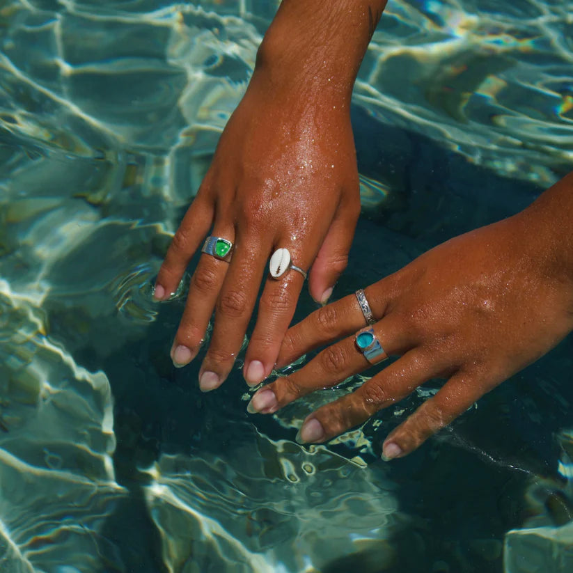 The Salty Gem Handmade Bold Sea Glass Band