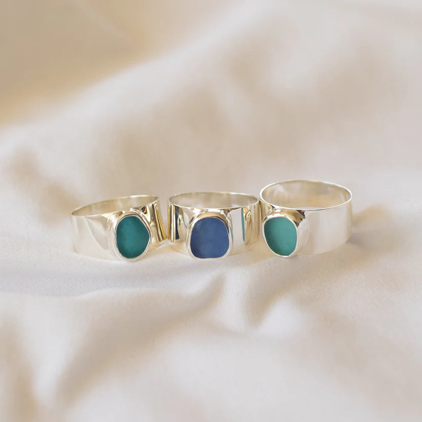 The Salty Gem Handmade Bold Sea Glass Band