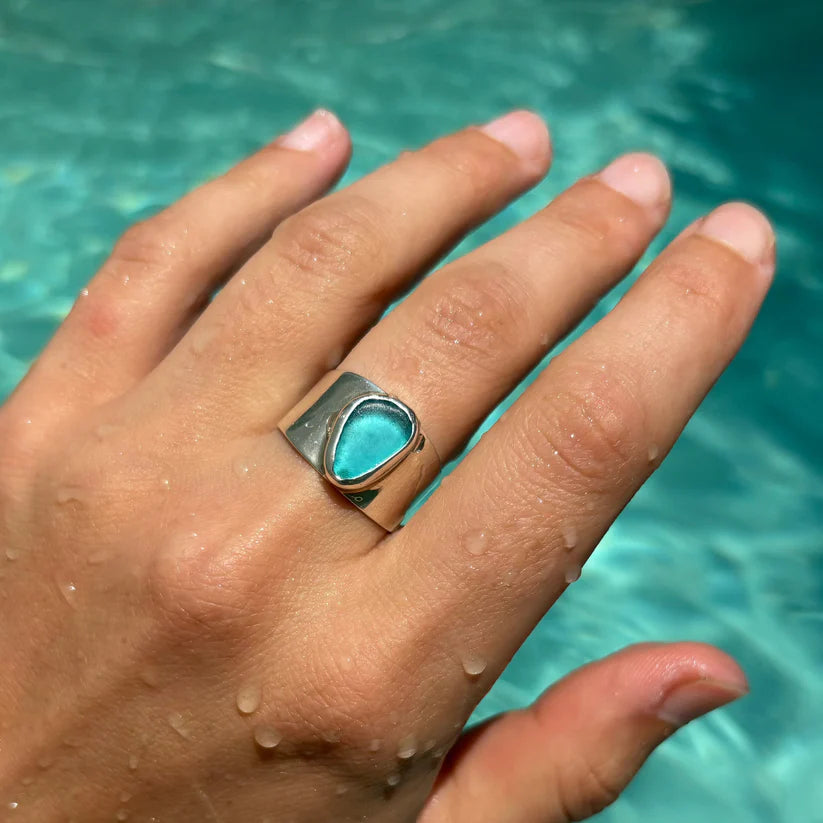 The Salty Gem Handmade Bold Sea Glass Band