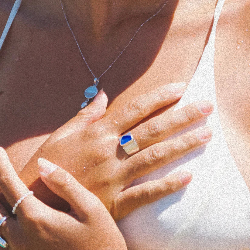 The Salty Gem Handmade Bold Sea Glass Band