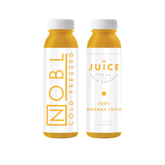 NOBL Cold Pressed Juice( on white background