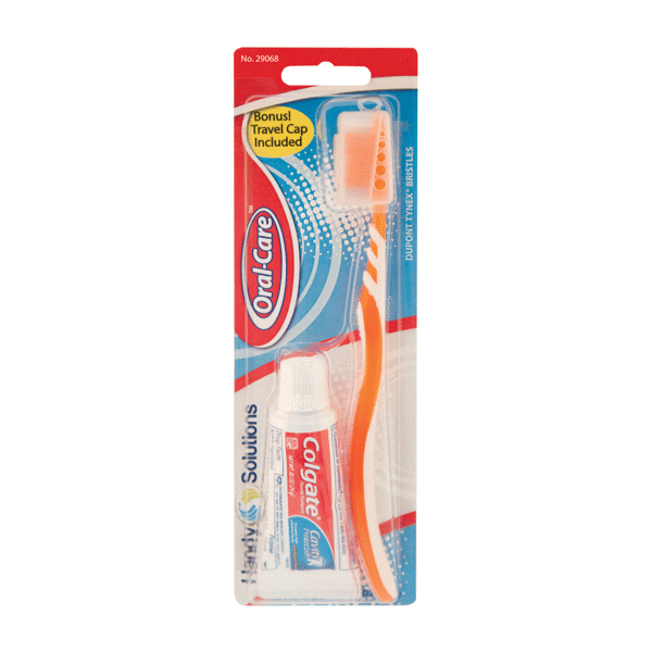 Colgate Toothpaste/Toothbrush Travel Kit on white background