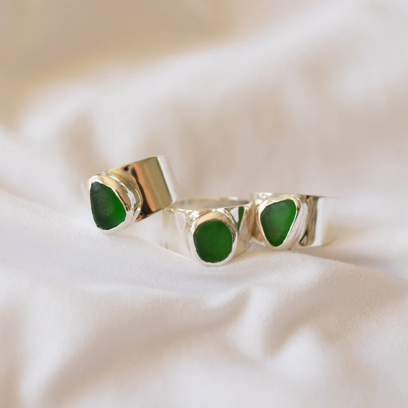 The Salty Gem Handmade Bold Sea Glass Band
