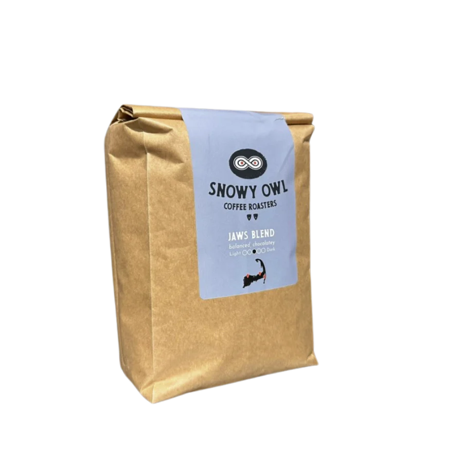 Snowy Owl Coffee Roasters Coffee on white background