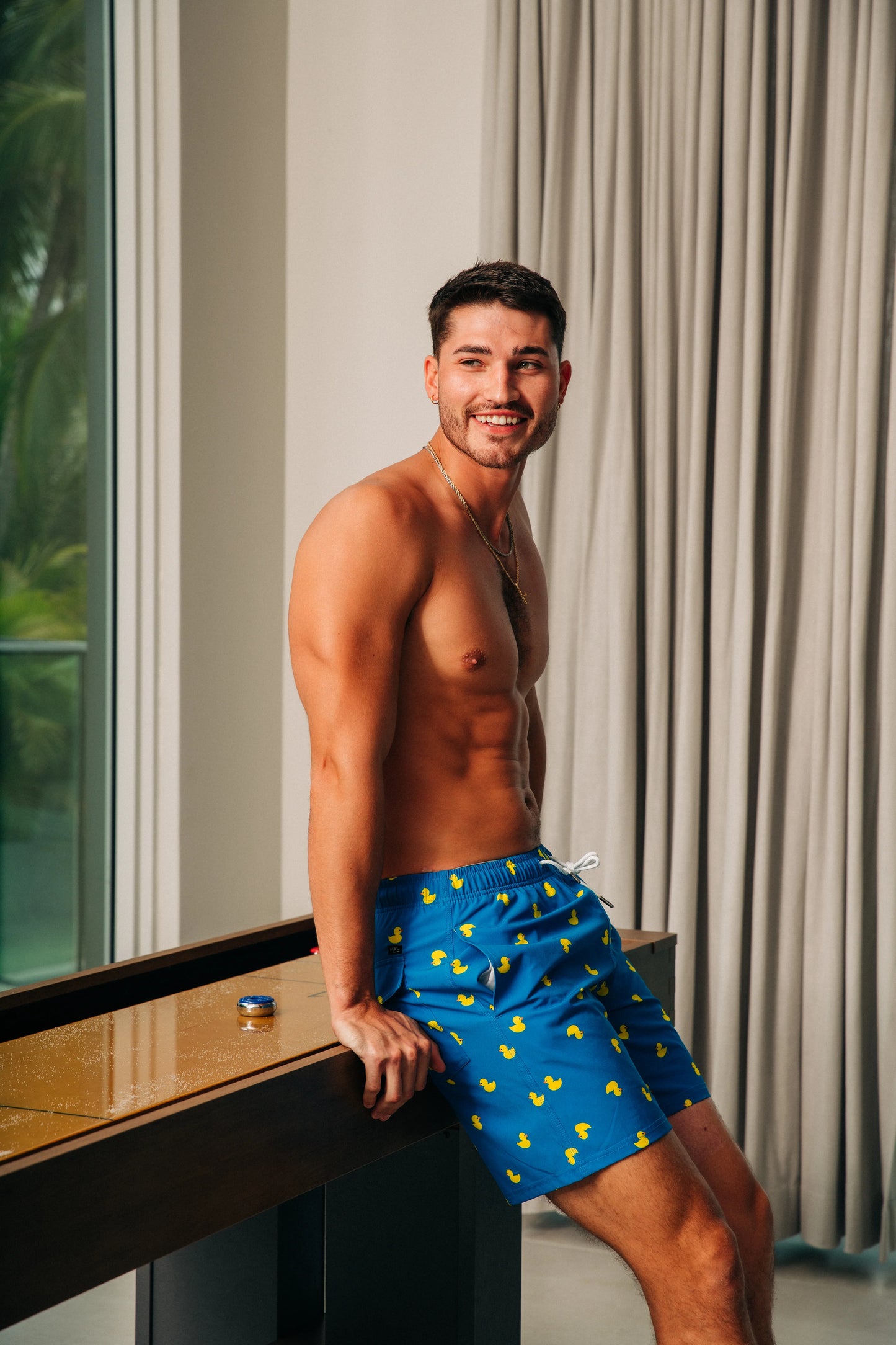 Men's Yellow Ducks Bathing Suit