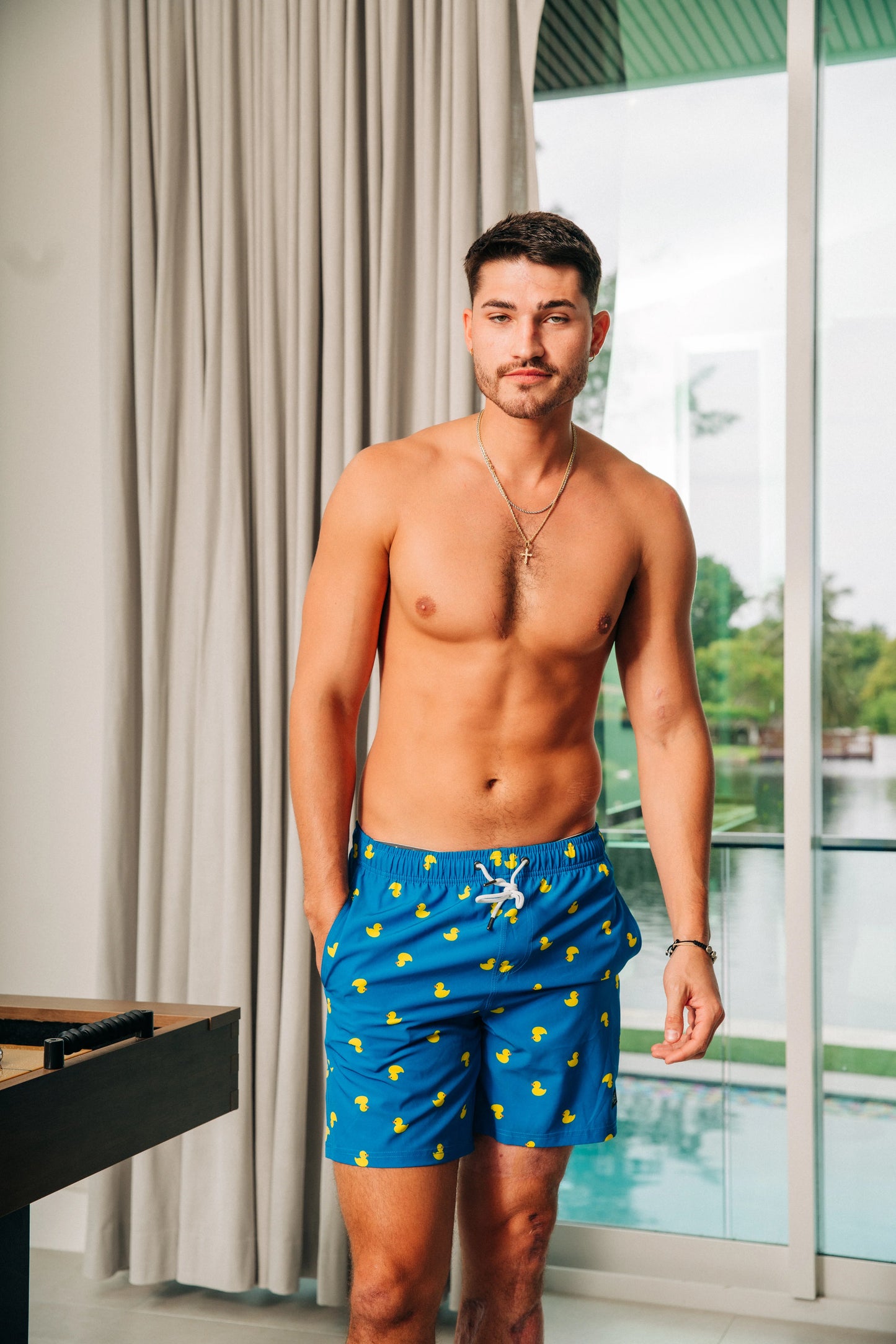 Men's Yellow Ducks Bathing Suit