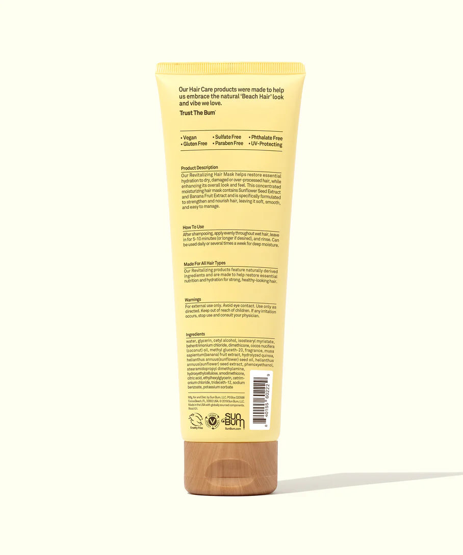 Sun Bum Revitalizing Deep Conditioning Hair Mask (1.5oz) on white background