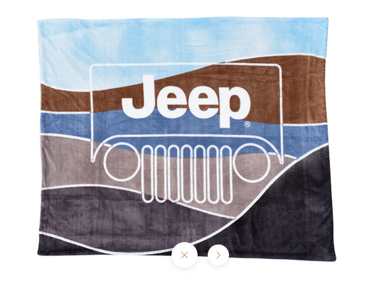 Jeep Mountain Grille Sherpa Blanket