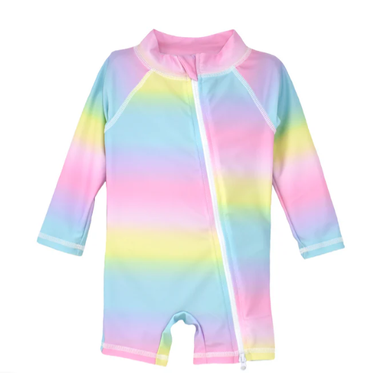 Flap Happy UPF 50 Shortie Surf Swimsuit - Rainbow Ombre