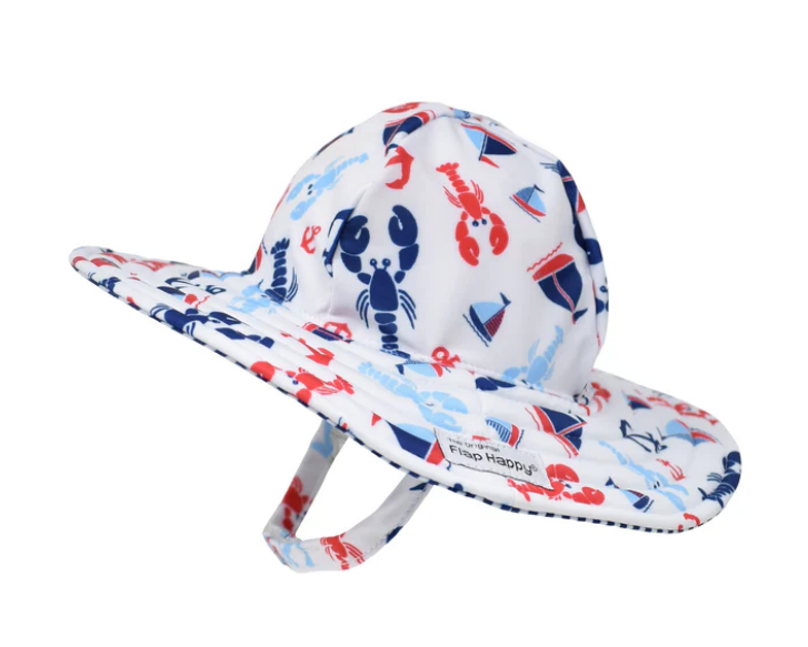 UPF 50 Summer Splash Swim Hat, Seahorse Reef - Flap Happy Hats, Scarves...