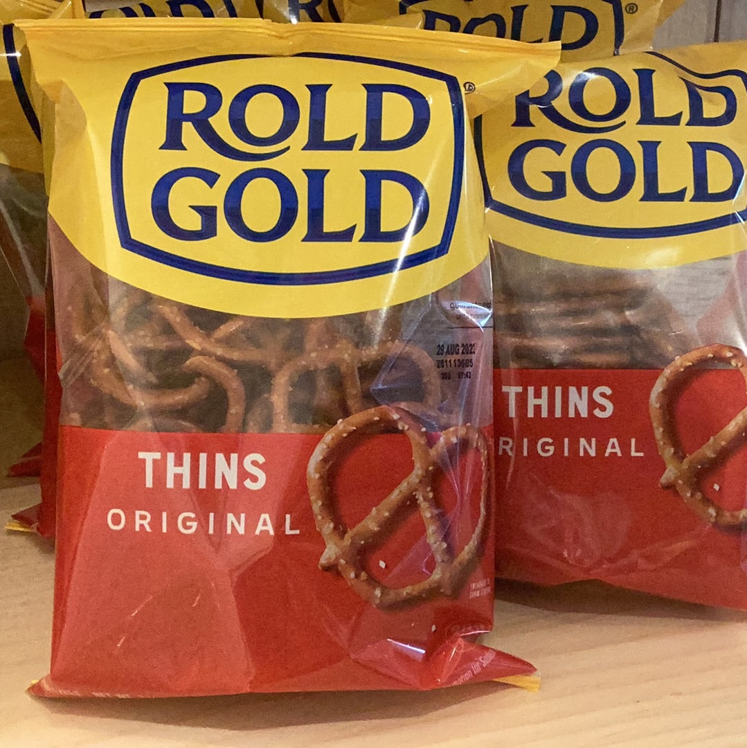 Rold Gold Thin Original Pretzels on white background