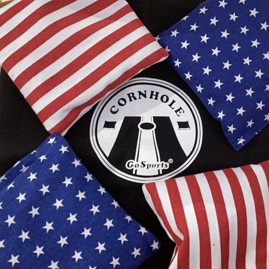 GoSports America Stars and Stripes Cornhole Bean Bags Set (8 all weather bags) on