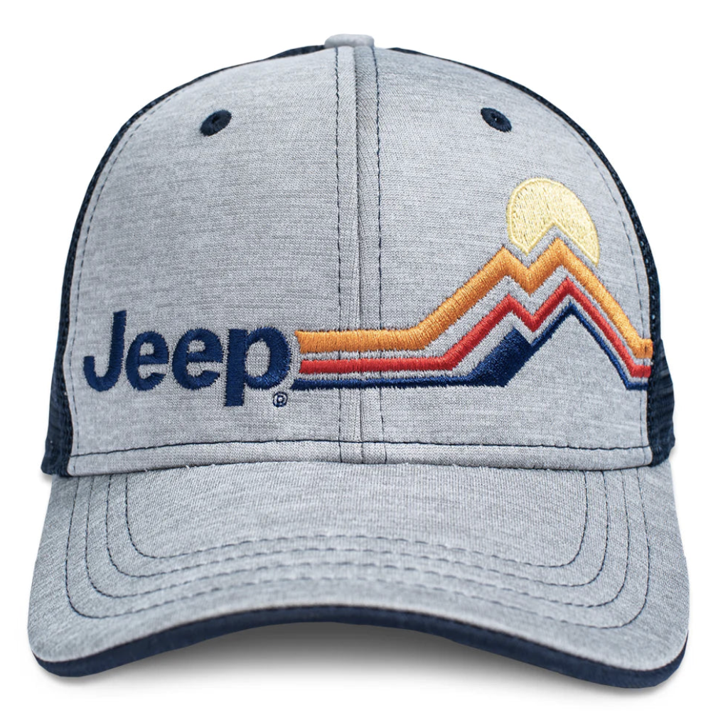Jeep Mountain Stripe Hat on white background