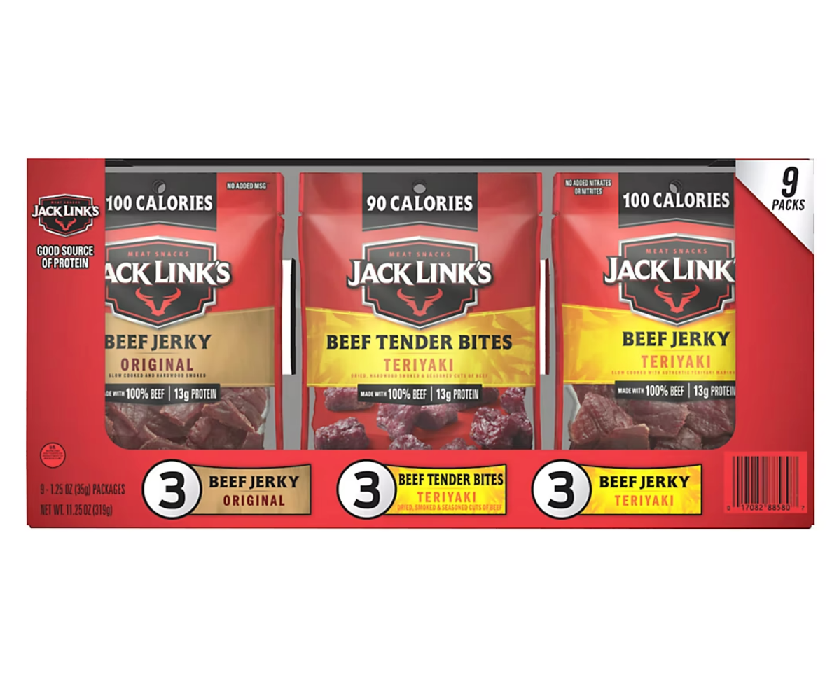 Jack Link's Beef Jerky on white background