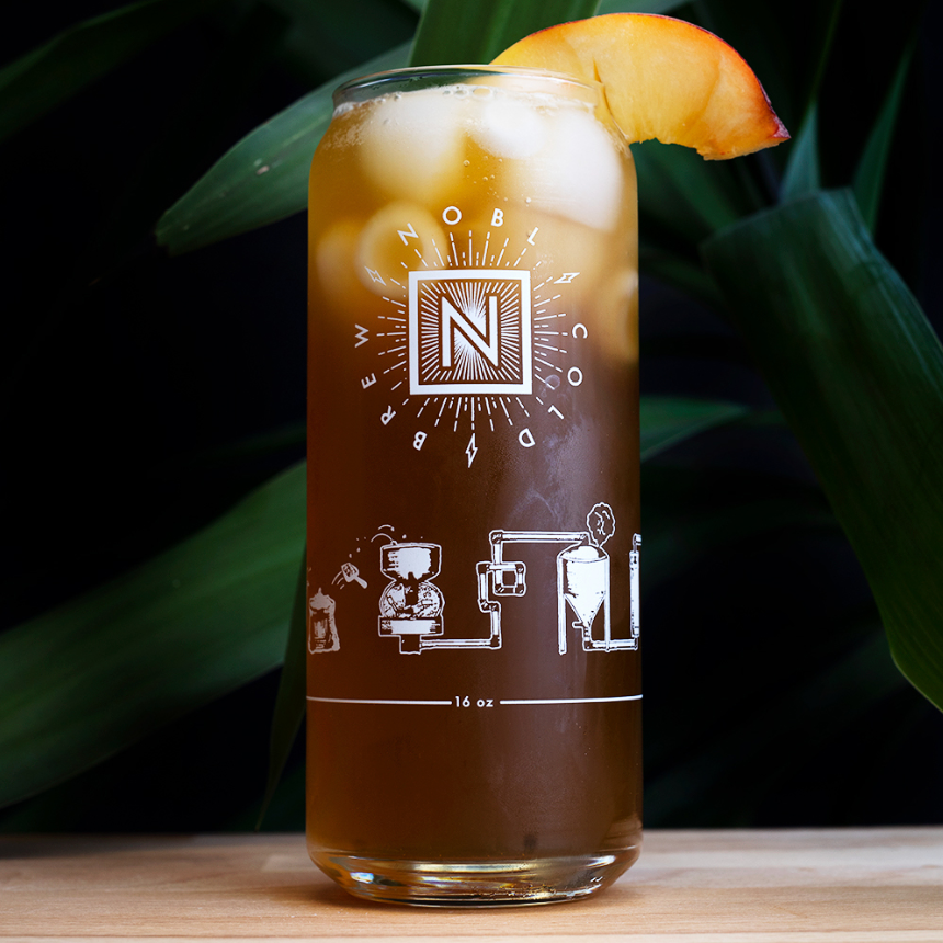 Iced Tea On Tap - Peach Turmeric Black Tea on white background
