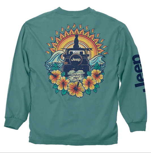Jeep Sun Dog Long Sleeve Garment-Dyed Shirt