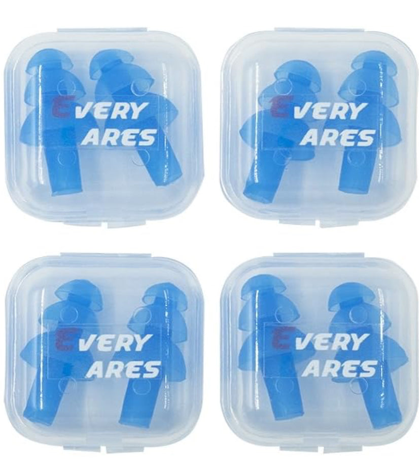 Swimming Earplugs (6 pairs) on white background