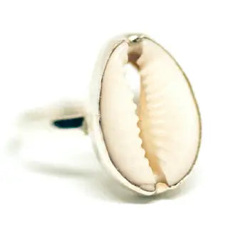 Cowrie Shell Ring - Handmade by The Salty Gem