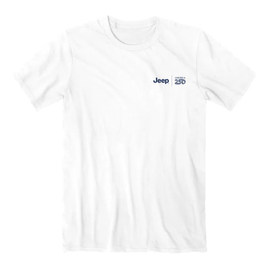Jeep® America 250 White Tee | Official 250th Anniversary Shirt