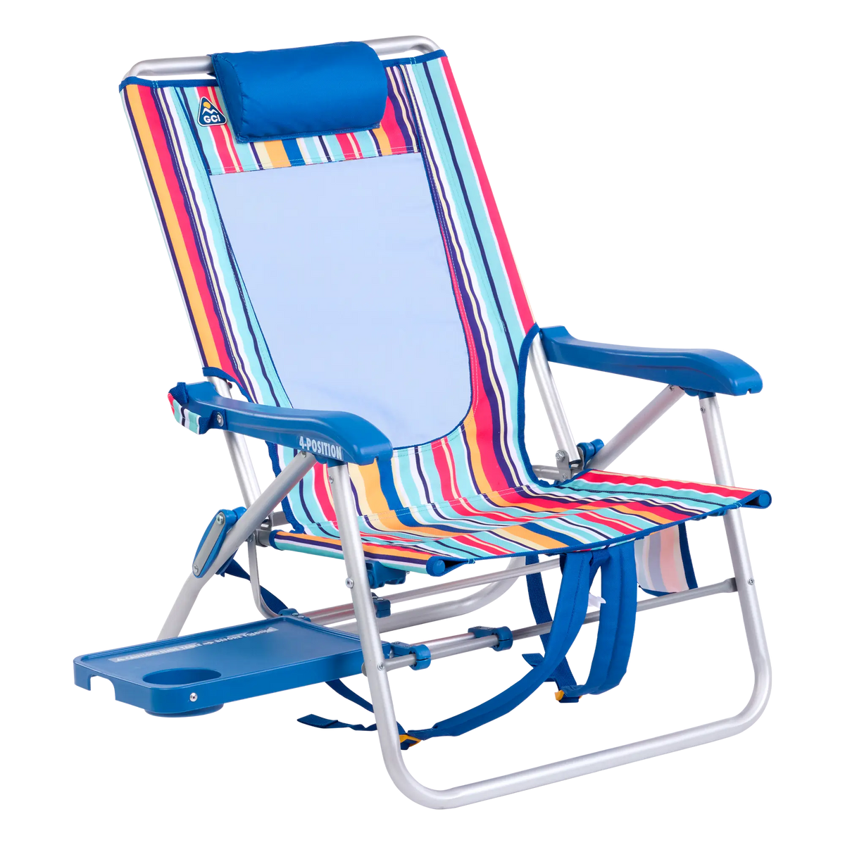 GCI Outdoor Big Surf with Slide Table Lightweight Low Profile Reclining Beach Chair