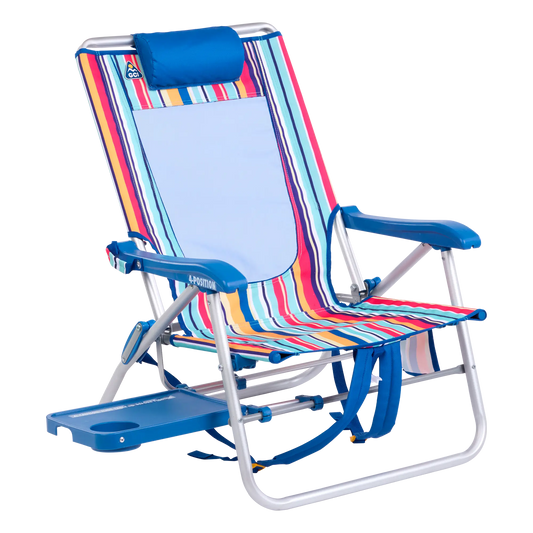 GCI Outdoor Big Surf with Slide Table Lightweight Low Profile Reclining Beach Chair