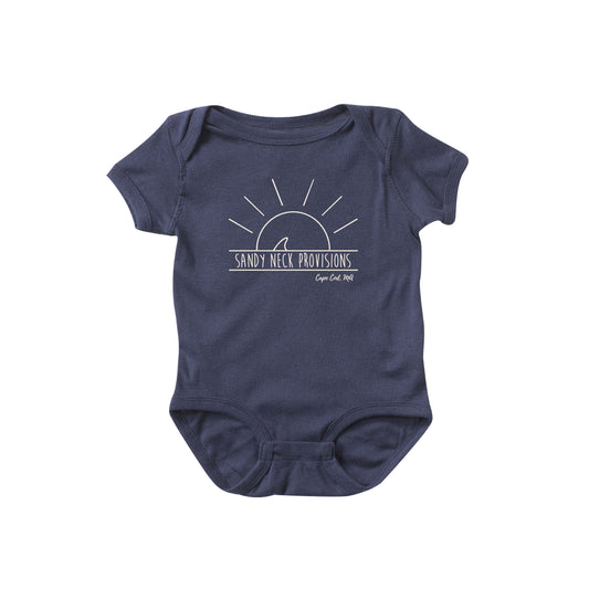 SNP Baby Onesie on white background