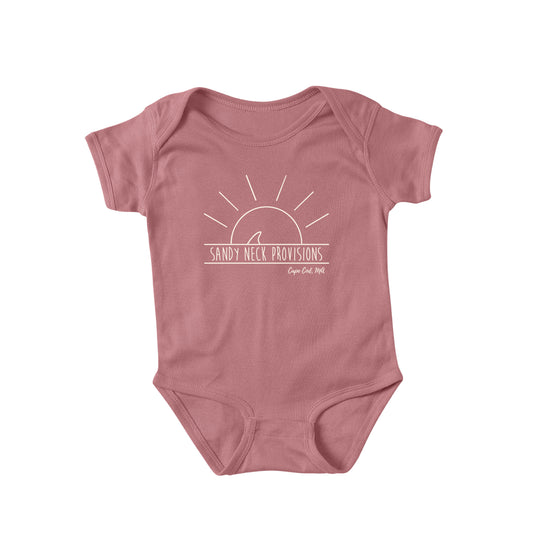 SNP Baby Onesie on white background