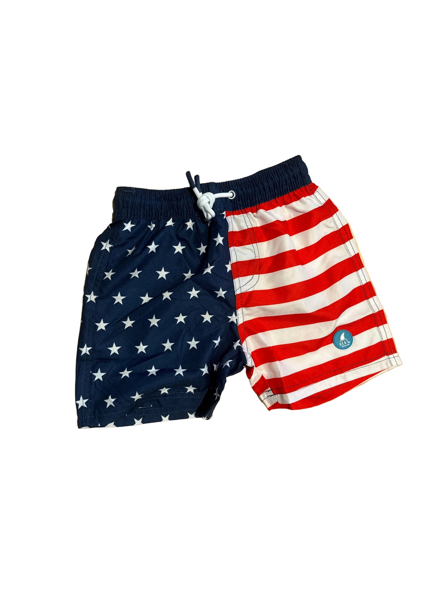 Toddler American Flag Swim Shorts