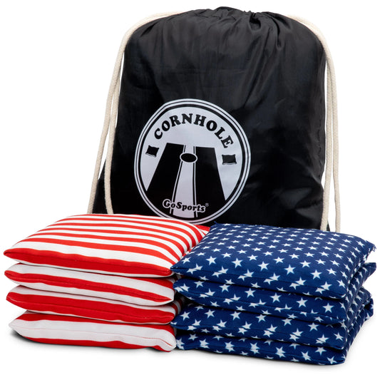 GoSports America Stars and Stripes Cornhole Bean Bags Set (8 all weather bags)