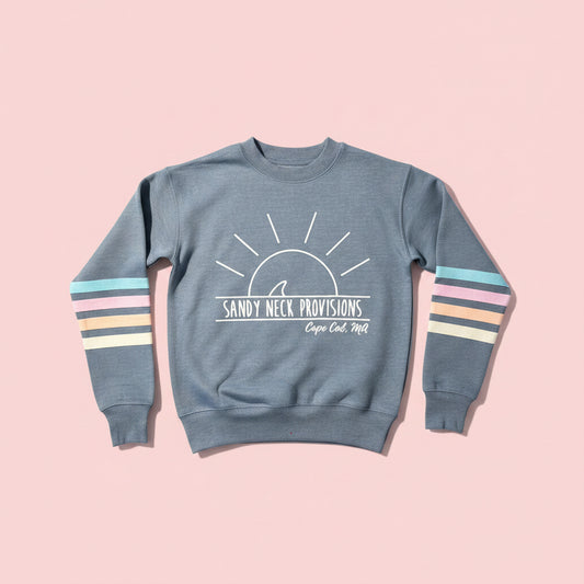 Sandy Neck Kids Coastal Varsity Crewneck