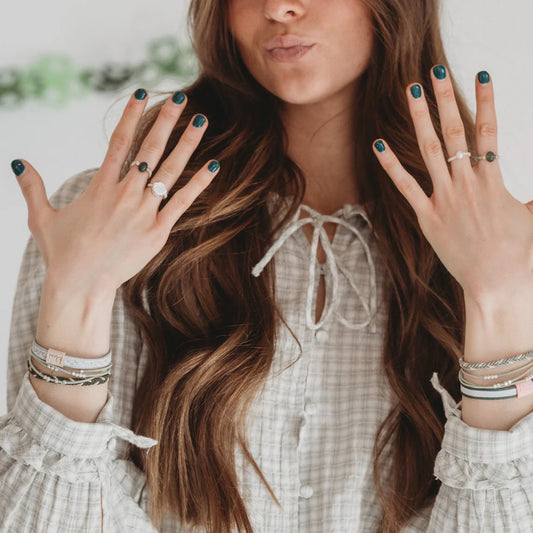 K'Lani "Tide" Seashell Beach Vibe Hair Tie Rings