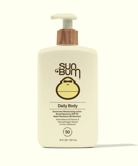 Sun Bum Daily 50 Body Lotion (8oz) on white background