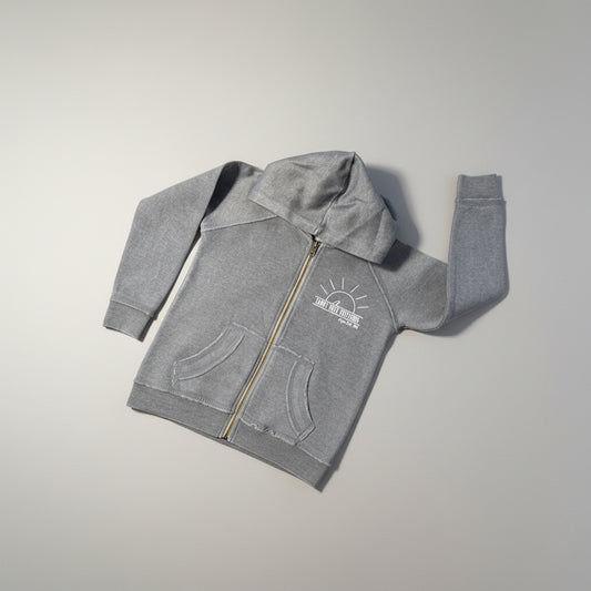 Sandy Neck Fleece Zip Hoodie for Kids and Baby