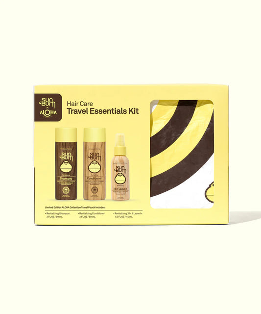 Sun Bum Hair Care Travel Essentials Kit on white background