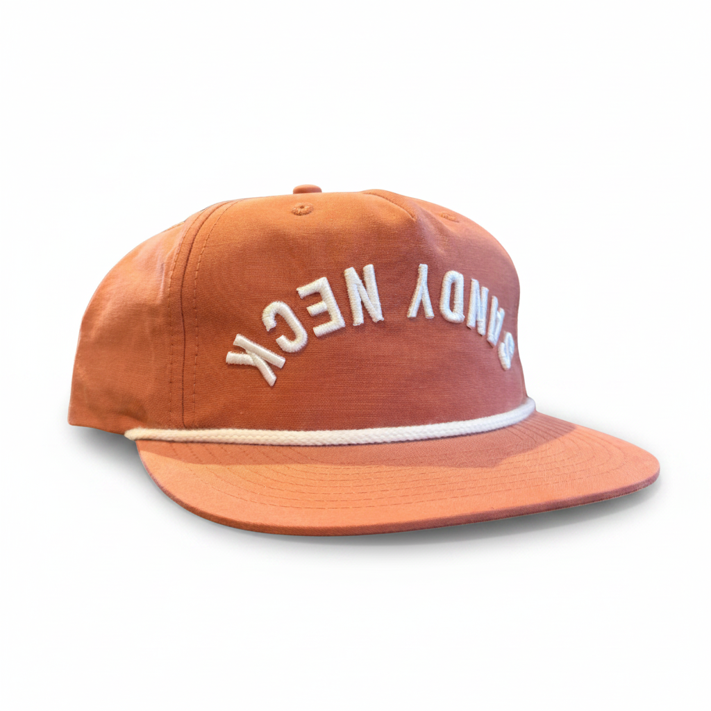 Sandy Neck Upside Down Rope Hat - Flat Brim Edition