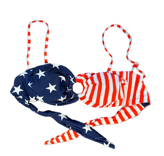 American Flag Women's Bikini Bandeau Top w/ Removable Straps (Sold Individually)