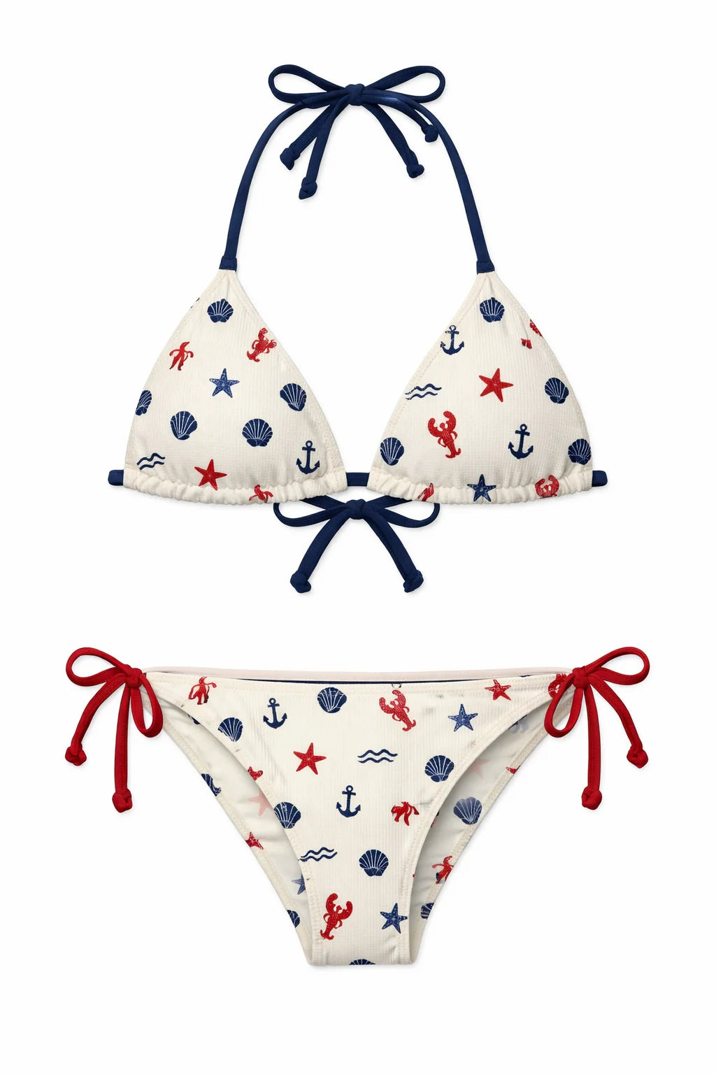 Cape Cod Chokers - Coastal America Reversible Bikini Top Navy (Sold Individually)