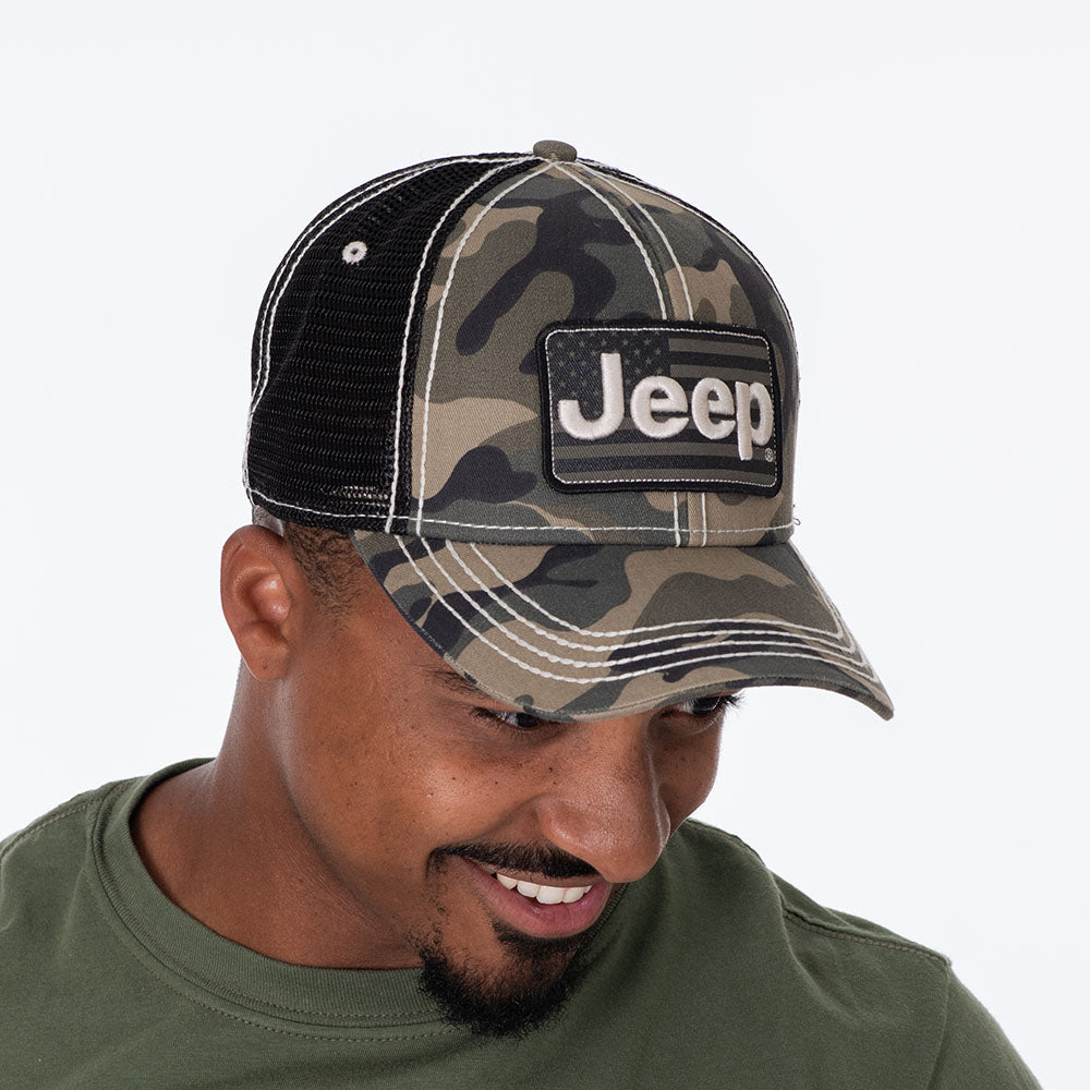 Jeep Camo Flag Hat