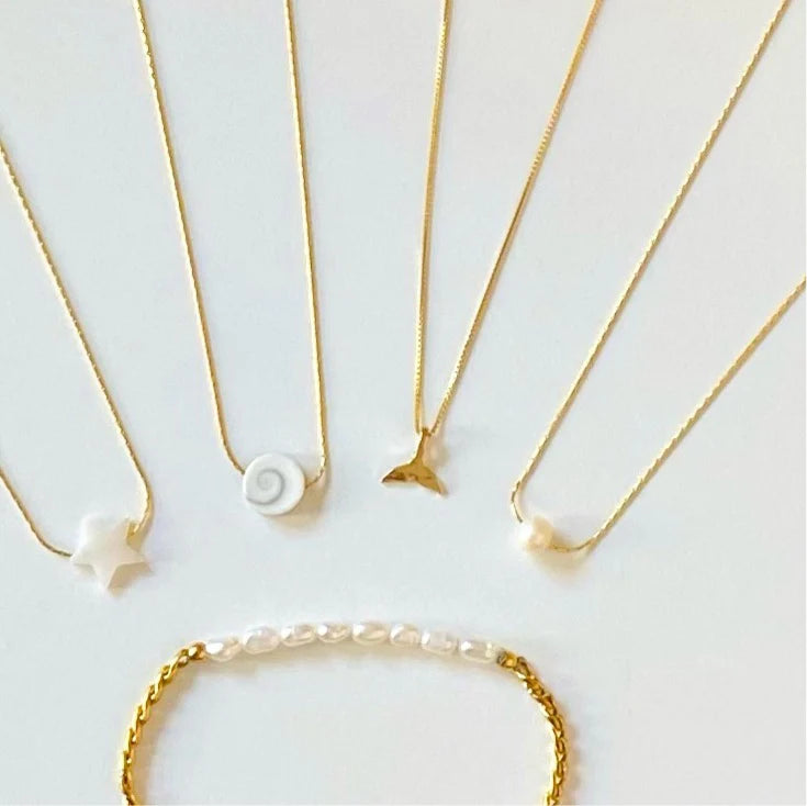 Little Tales Necklace - Salty Pendants on white background