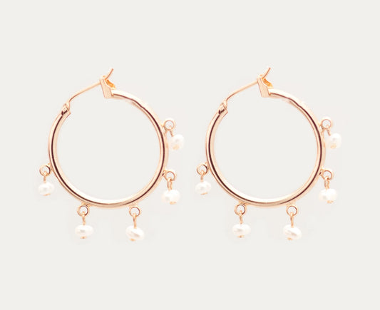 Malibu Mini Hoops - Salty Shells