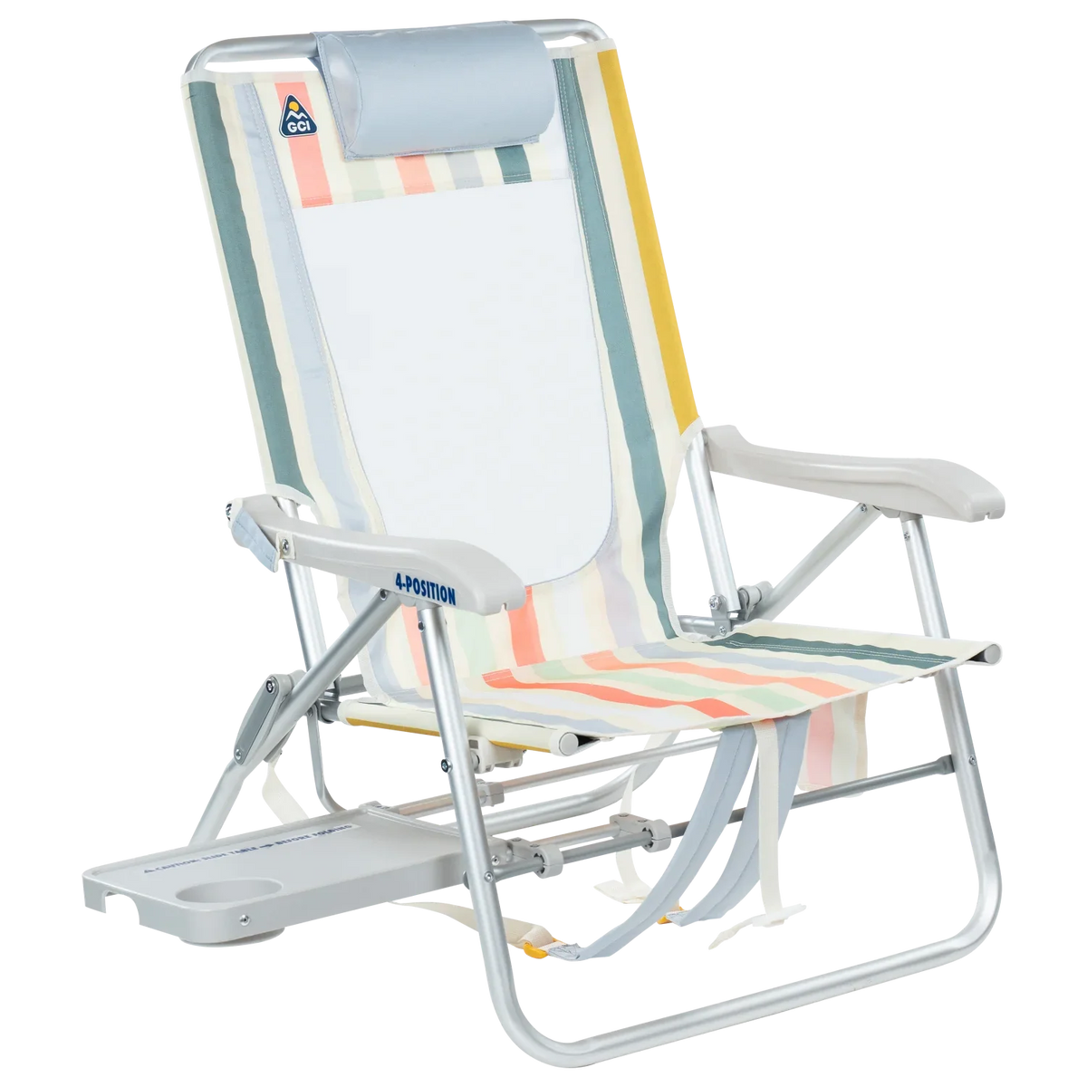 GCI Outdoor Big Surf with Slide Table Lightweight Low Profile Reclining Beach Chair