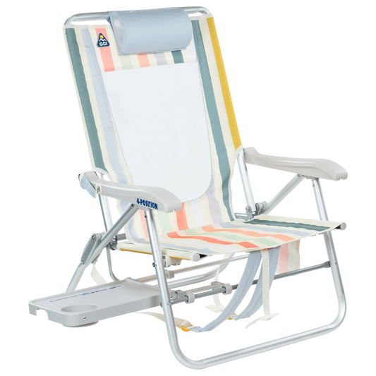 GCI Outdoor Big Surf with Slide Table Lightweight Low Profile Reclining Beach Chair
