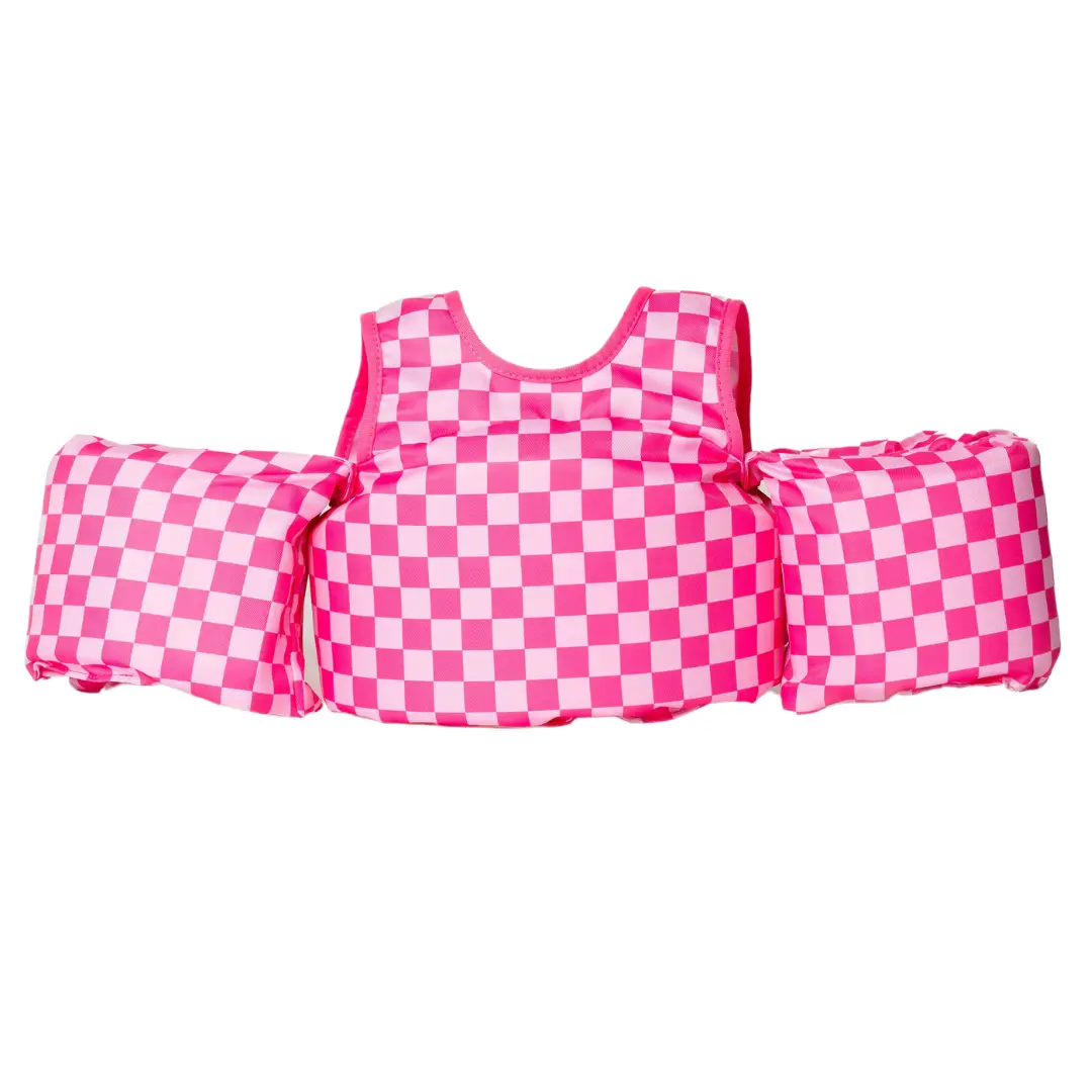 Swim Floaties — Hot Pink Checkered