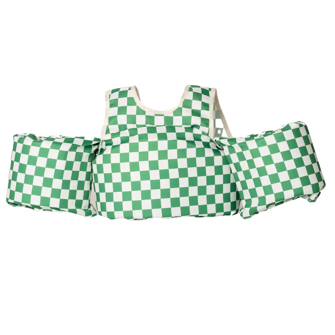 Swim Floaties — Vibrant Green Checkered