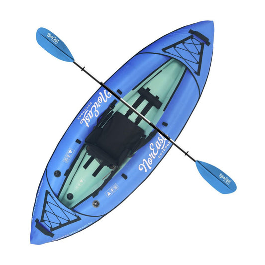 Nor'east 9' Inflatable Kayak on white background